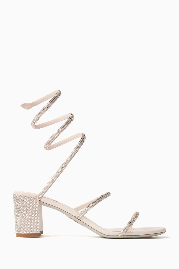 

Cleo 60 Mule Sandals in Satin, Pink
