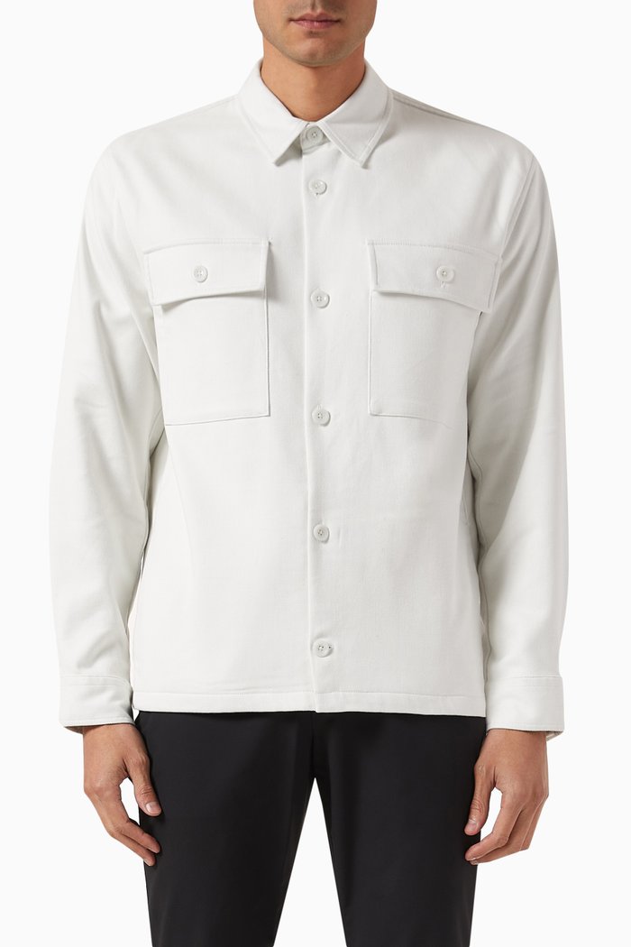 

Double-Face Workwear Shirt in Cotton-lend Twill, Neutral