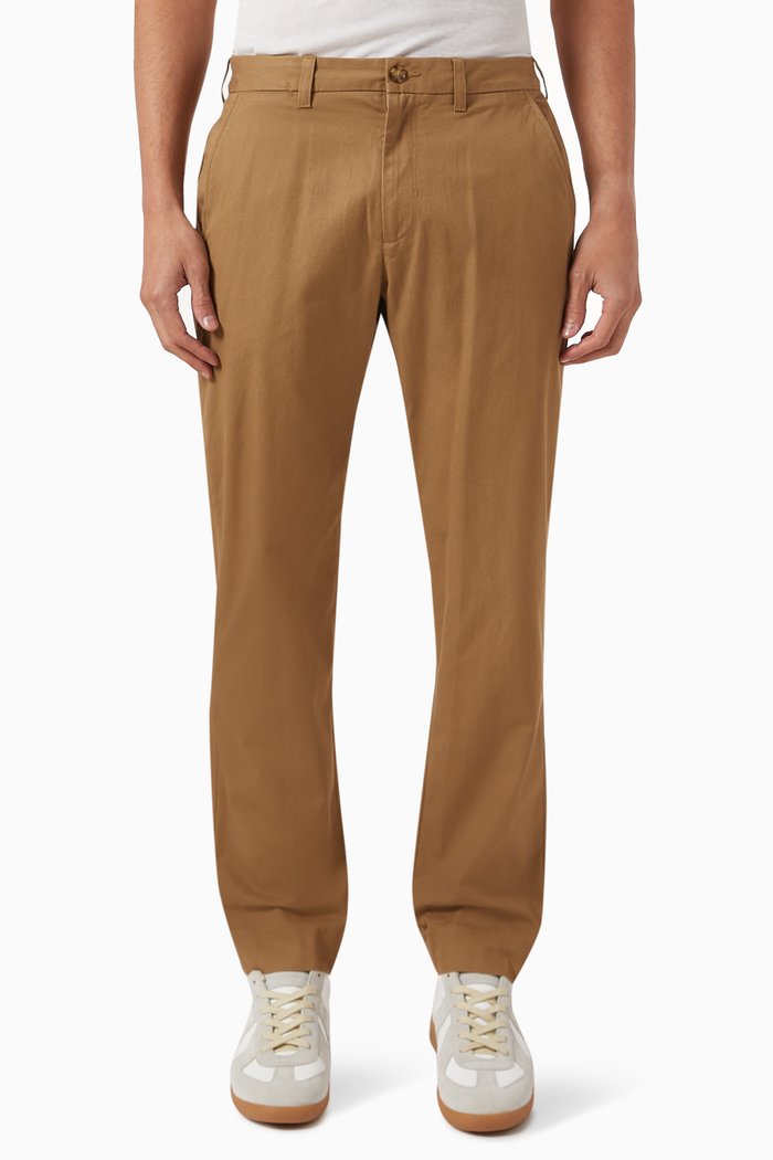 

Relaxed-fit Chino Pants in Cotton, Brown