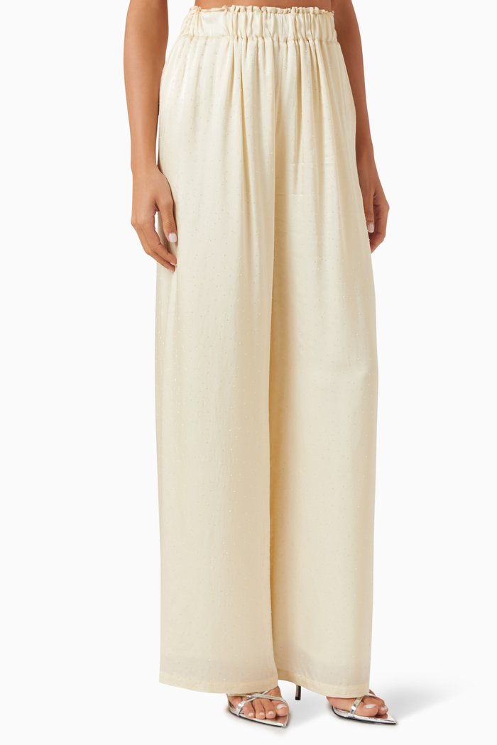 

Elasticated Waistband Pants in Viscose, Neutral