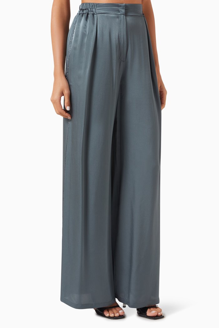 

Elasticated Waistband Pants, Green