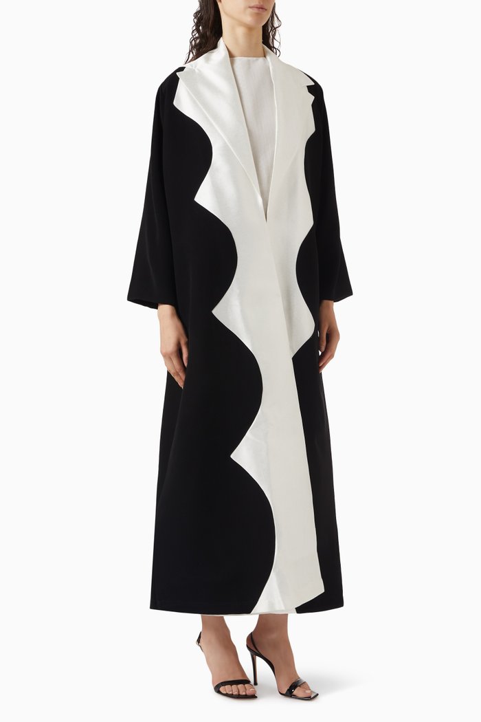 

Marigold Abaya Set In Crepe, Multicolour