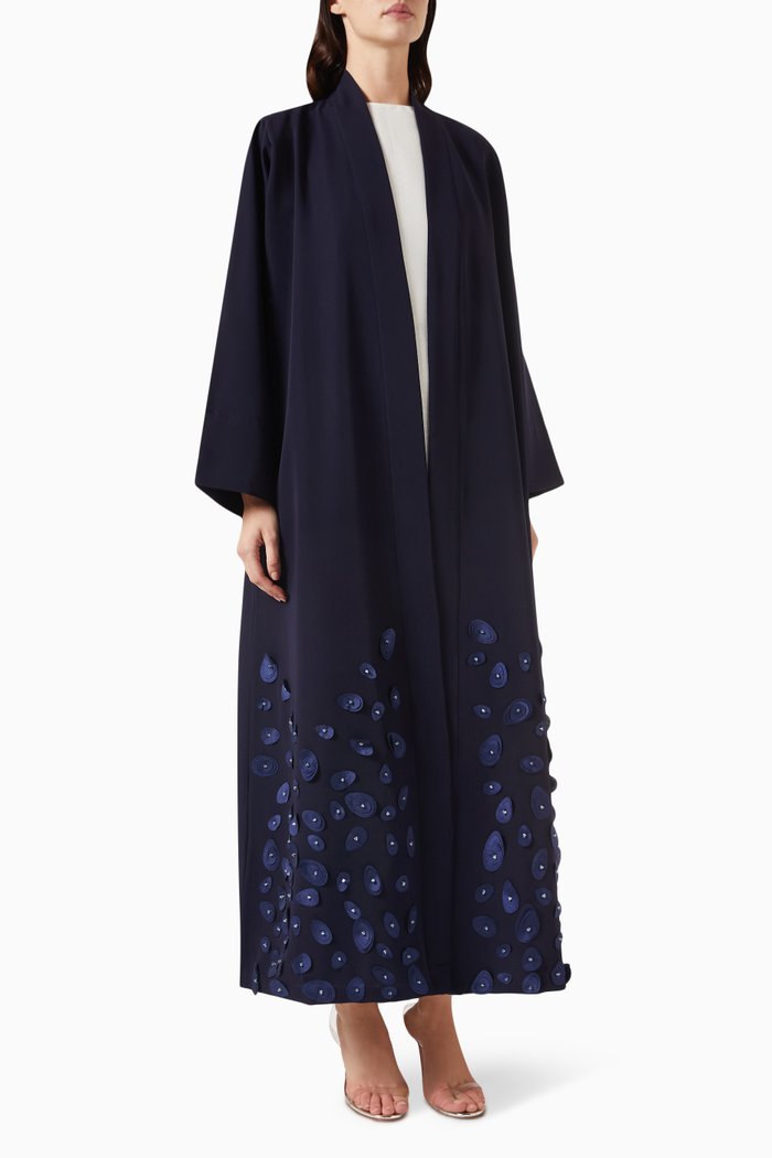 

Lavender Abaya Set in Crepe, Blue