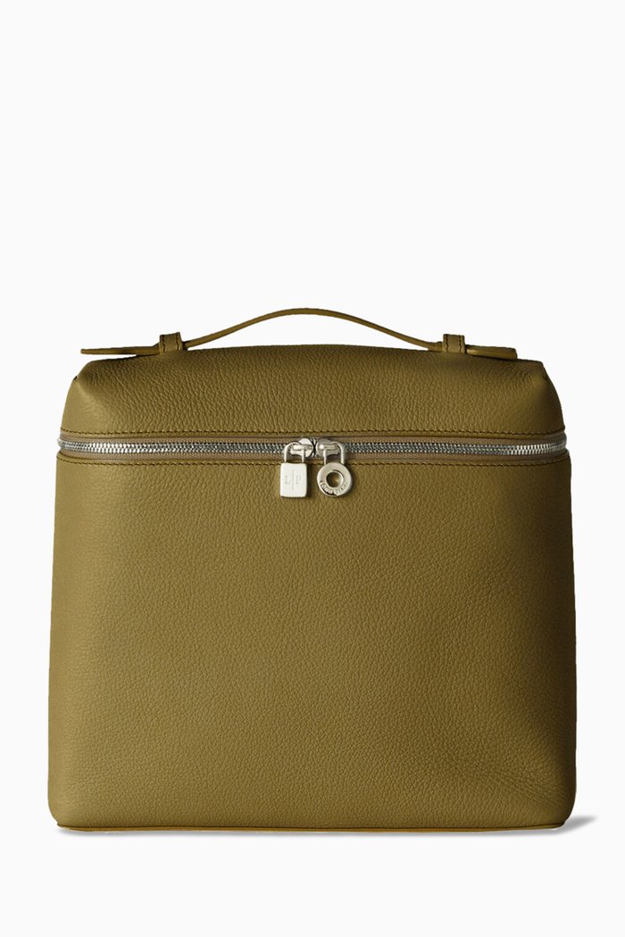 

Extra Pocket L23.5 Backpack in Calfskin Leather, Green