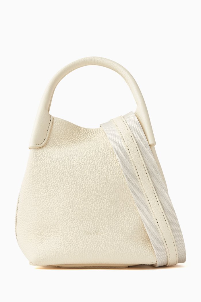 

Micro Bale Bag in Calfskin Leather, White