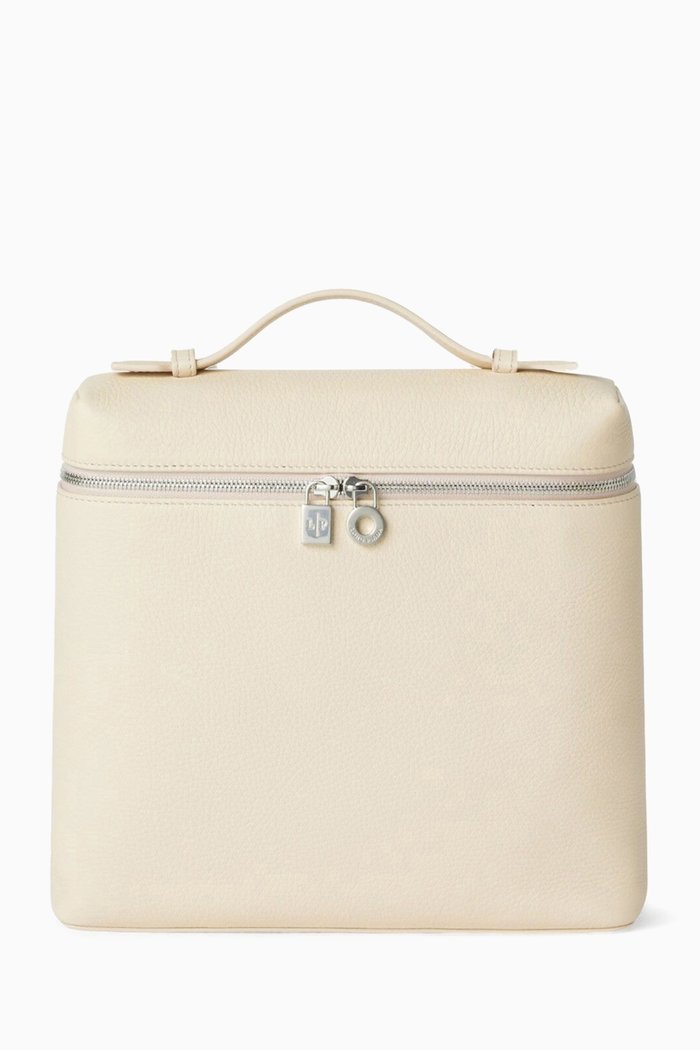 

Extra Pocket L23.5 Backpack in Calfskin Leather, White