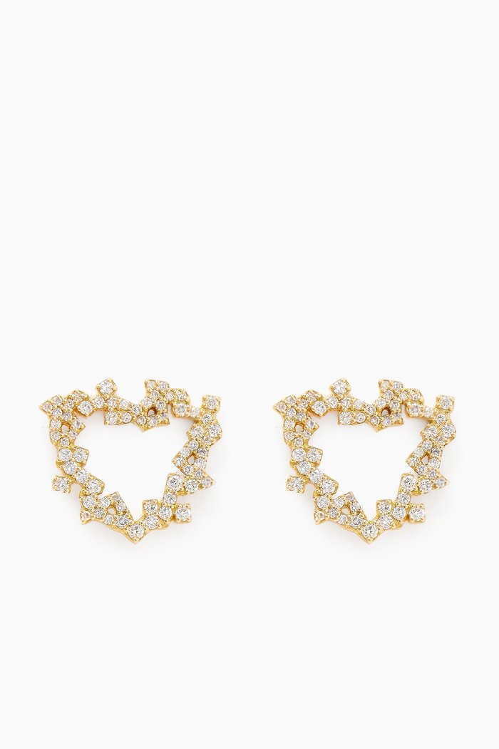 

"Hobb/ Love" Diamond Earrings in 18k Gold, Yellow