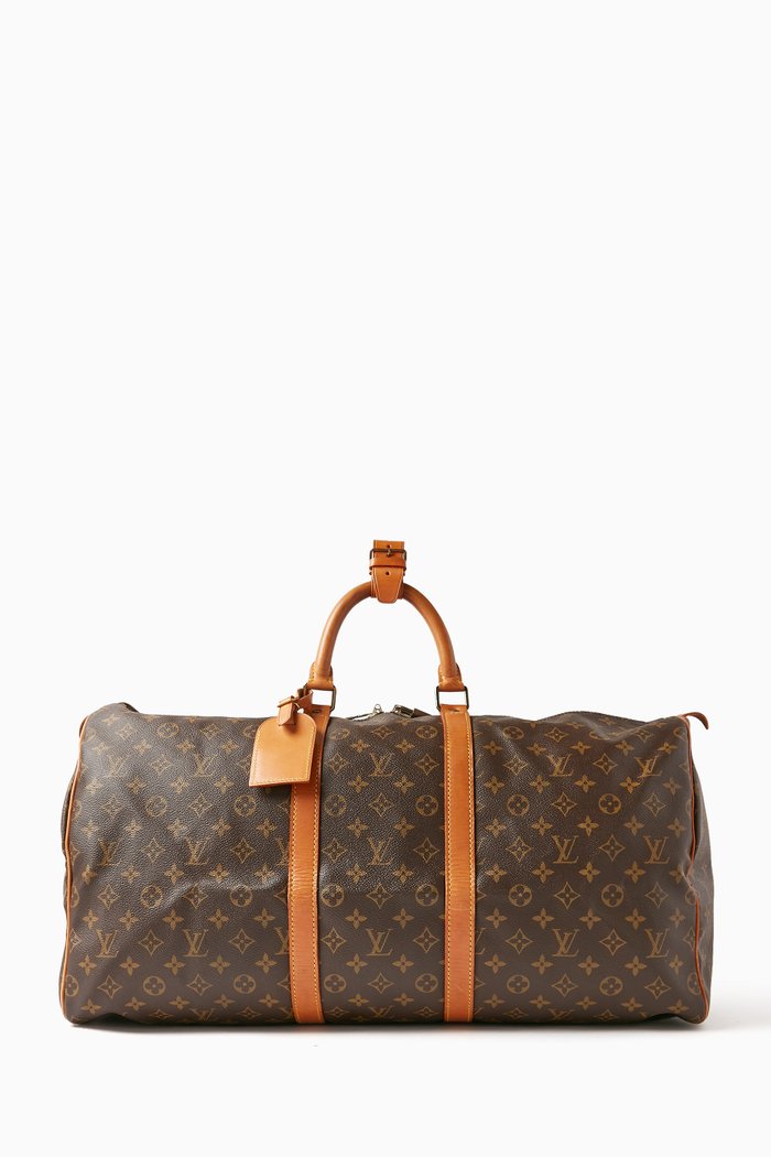 

Keepall Bandoulière 55 Duffle Bag in Monogram Canvas, Brown