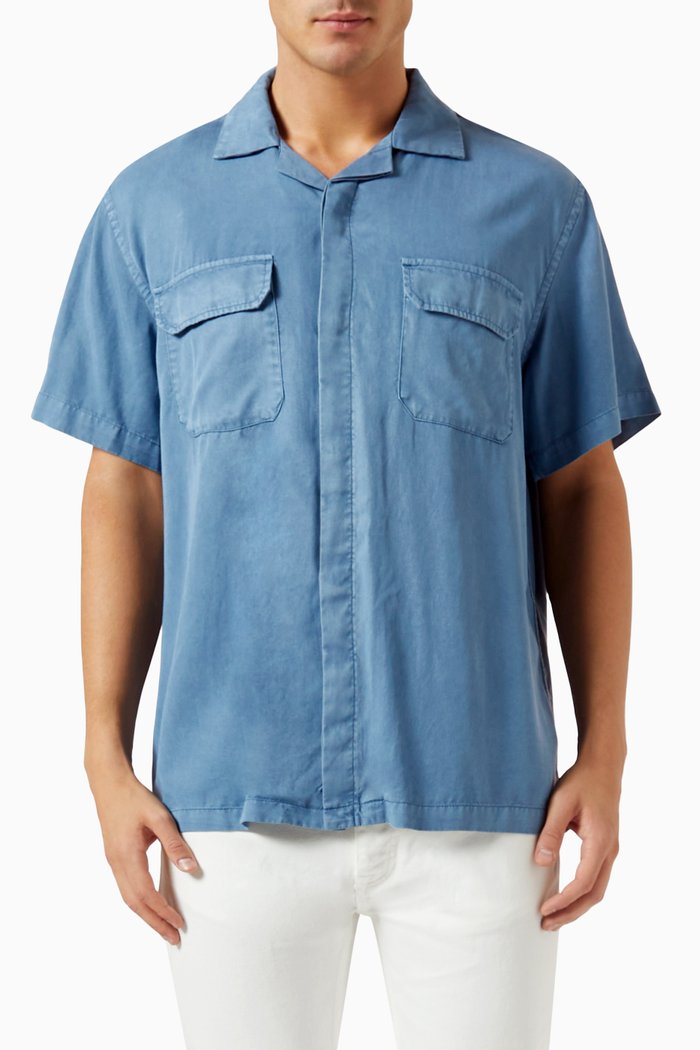 

Gibson Shirt in Tencel, Blue