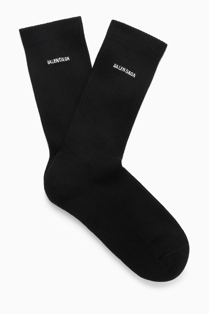 

Logo Socks in Stretch-cotton, Black