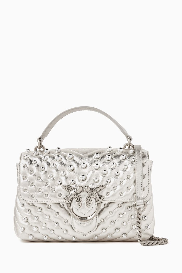 

Mini Lady Love Puff Bag in Laminated Leather, Metallic