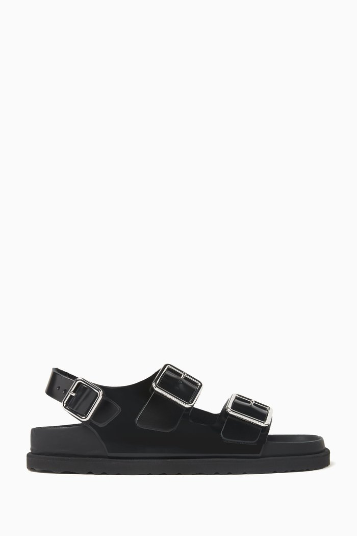 

1774 Milano Sandals in Shiny Leather, Black