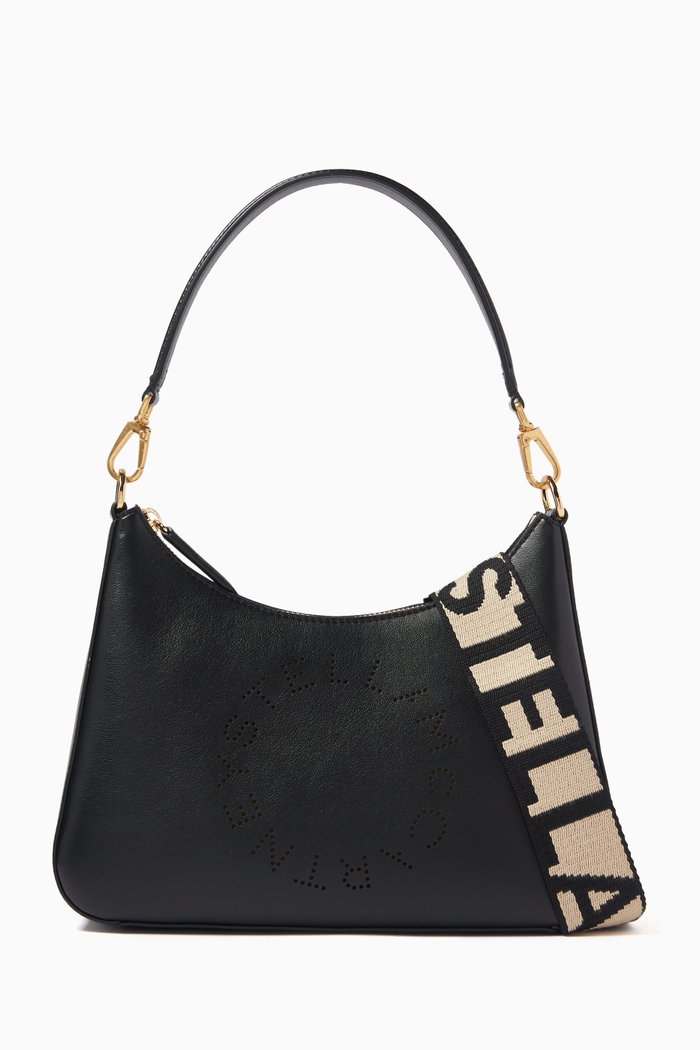 

Small Logo Shoulder Bag in Eco Alter Nappa, Black