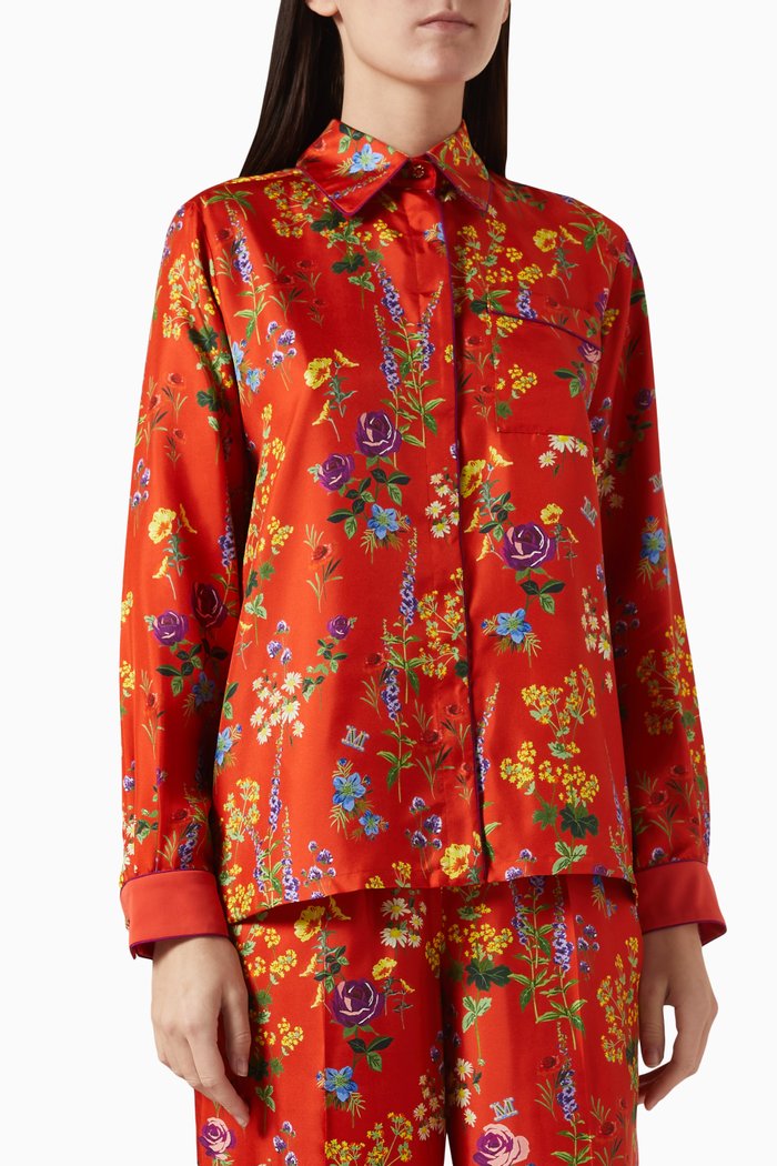 

Balta Shirt in Silk Twill, Red