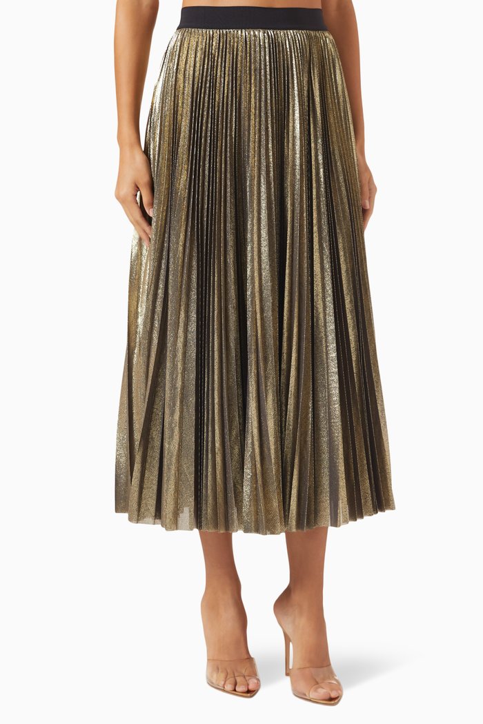 

Nurra Midi Skirt in Georgette, Gold