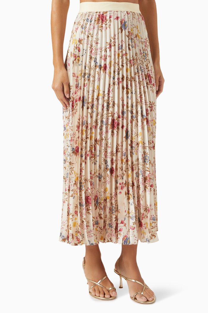 

Palio Pleated Midi Skirt, Neutral