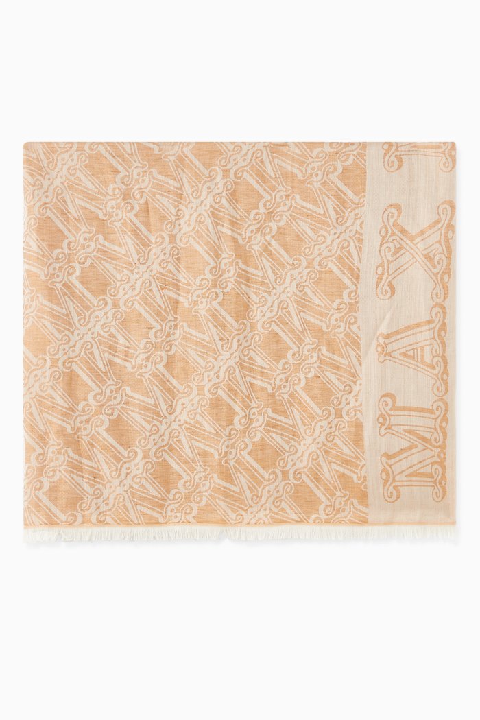 

Eleonor Stole in Wool, Silk & Linen, Brown