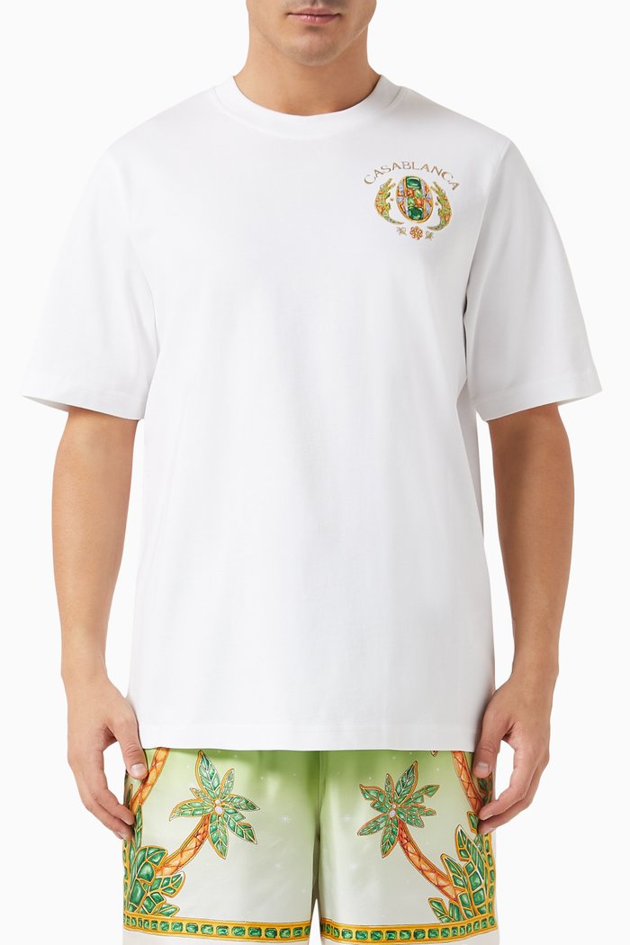 Joyaux D'Afrique Tennis Club T-shirt in Cotton, White