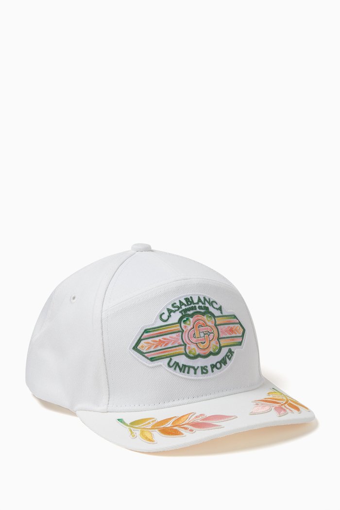 

Unity is Power Embroidered Cap in Cotton, White