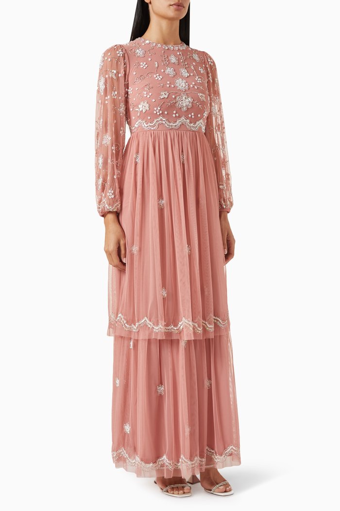 

Sequin-embellished Maxi Dress, Pink