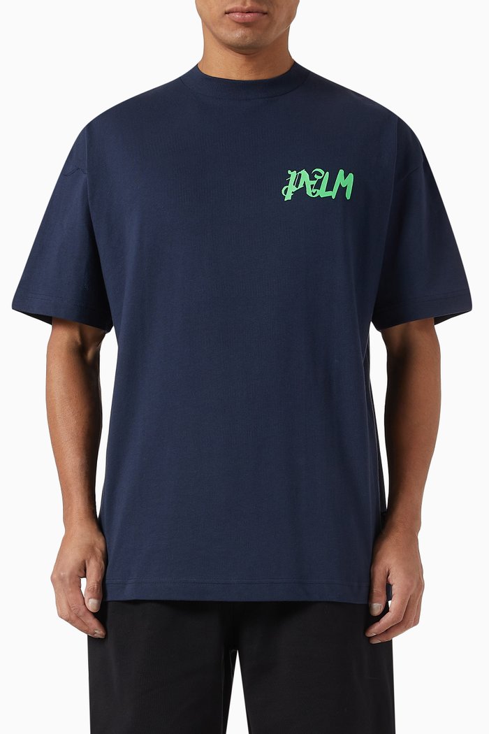 

Logo-print T-shirt in Cotton, Blue
