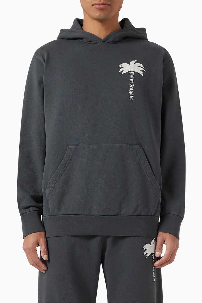 

The Palm Logo Hoodie in Cotton, Grey