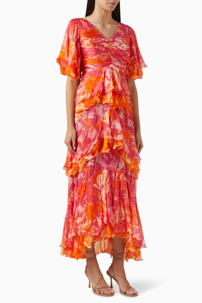 

Misty Femme Maxi Dress in Chiffon, Pink