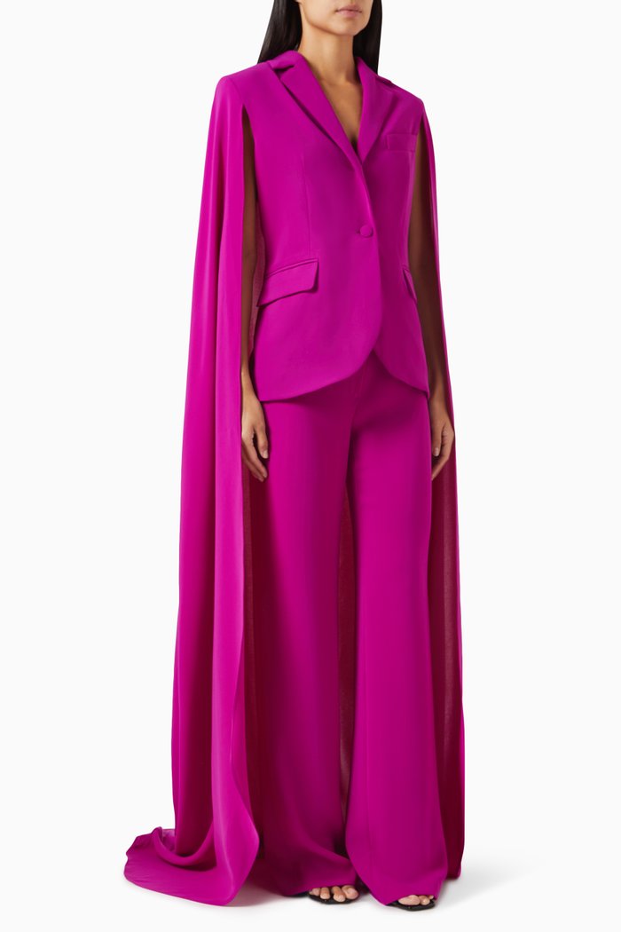 

Cape-back Blazer in Crêpe, Purple