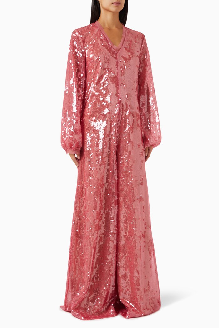 Sequin-embellished Jumpsuit, Pink