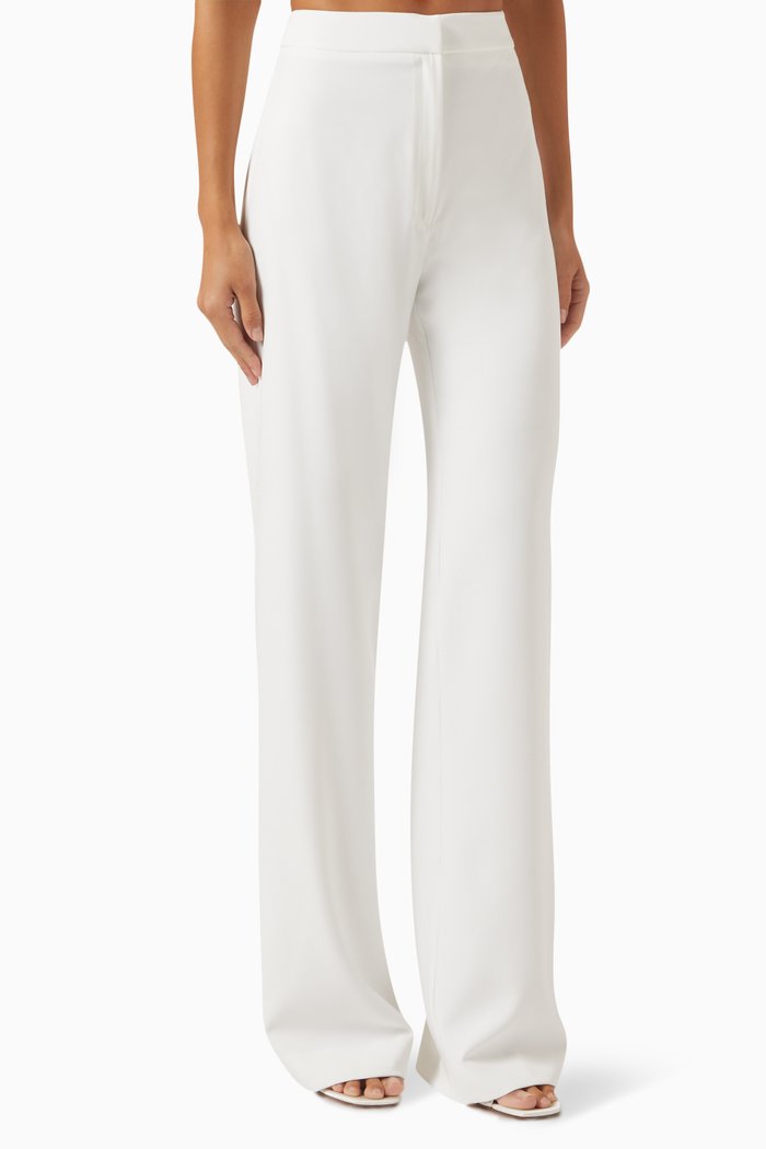 

Straight-fit Pants in Crêpe, White