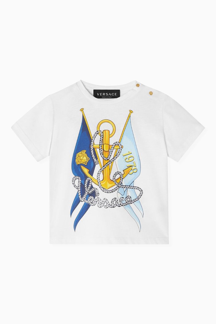 

L'Ancora-print T-shirt in Stretch Cotton, White