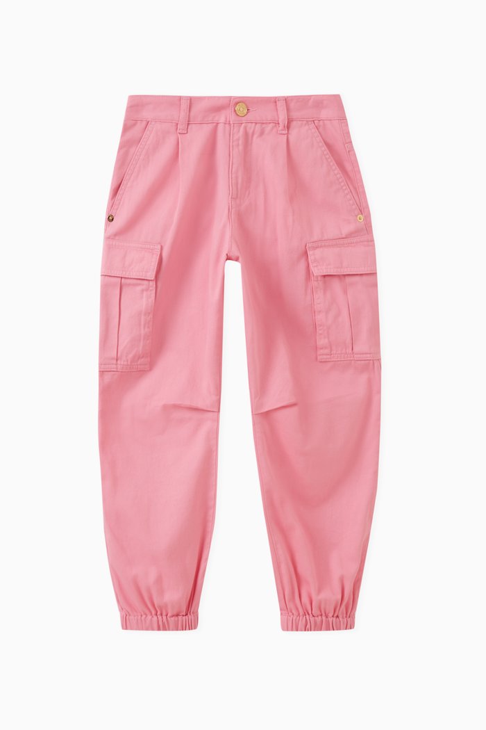 

Cargo Pants in Cotton Gabardine, Pink