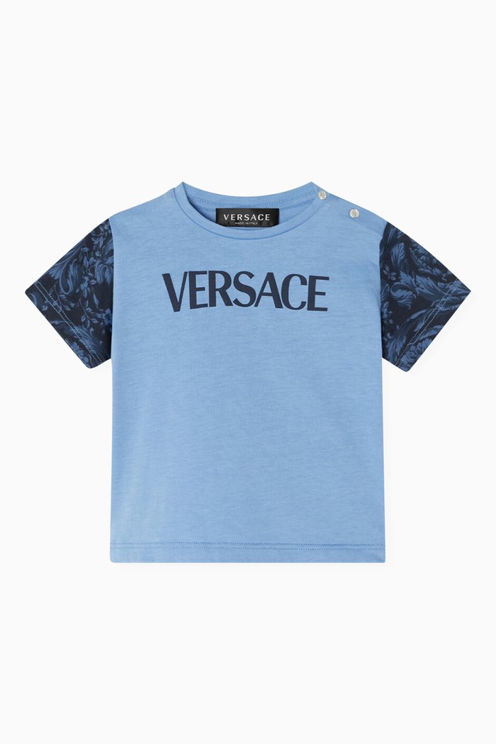 

Barocco-print T-shirt in Cotton, Blue