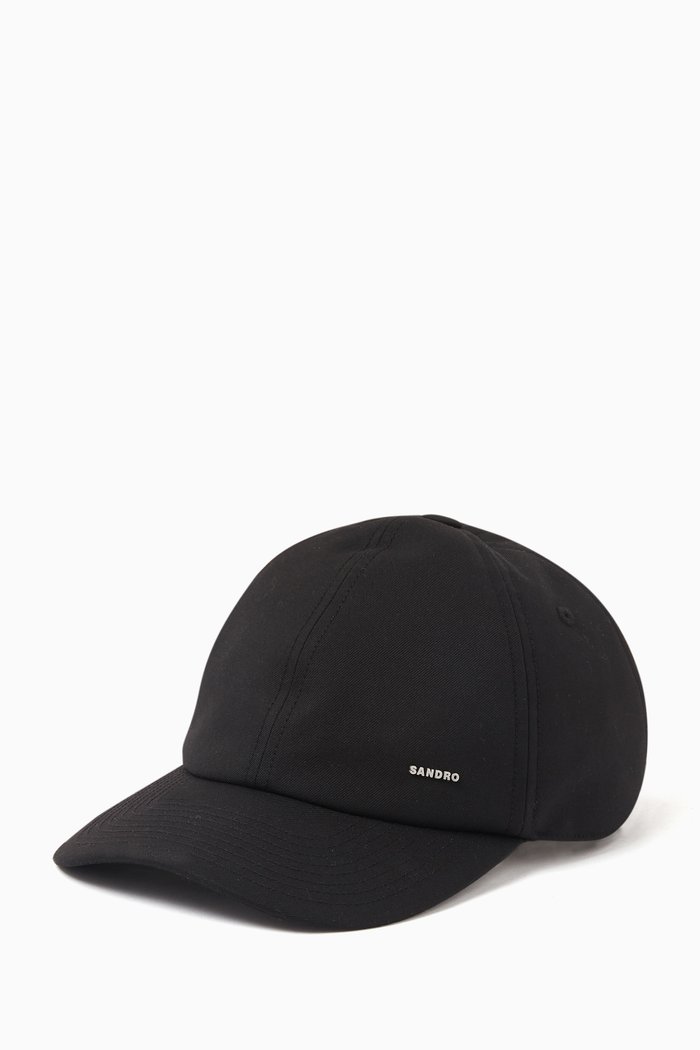

Logo Baseball Cap in Wool-blend, Black