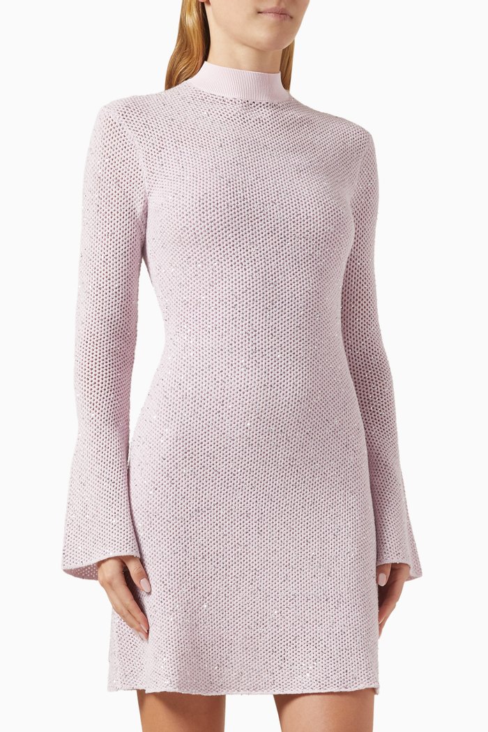 

Ravilly Mini Dress in Knit, Pink