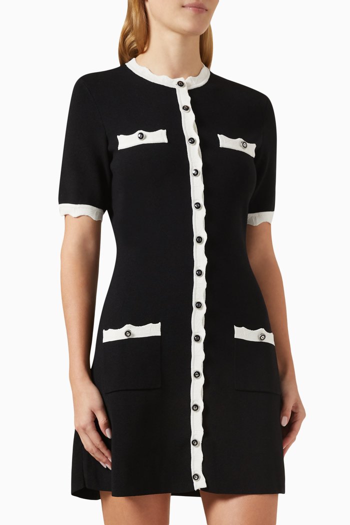 Rolinette Mini Dress in Knit, Black