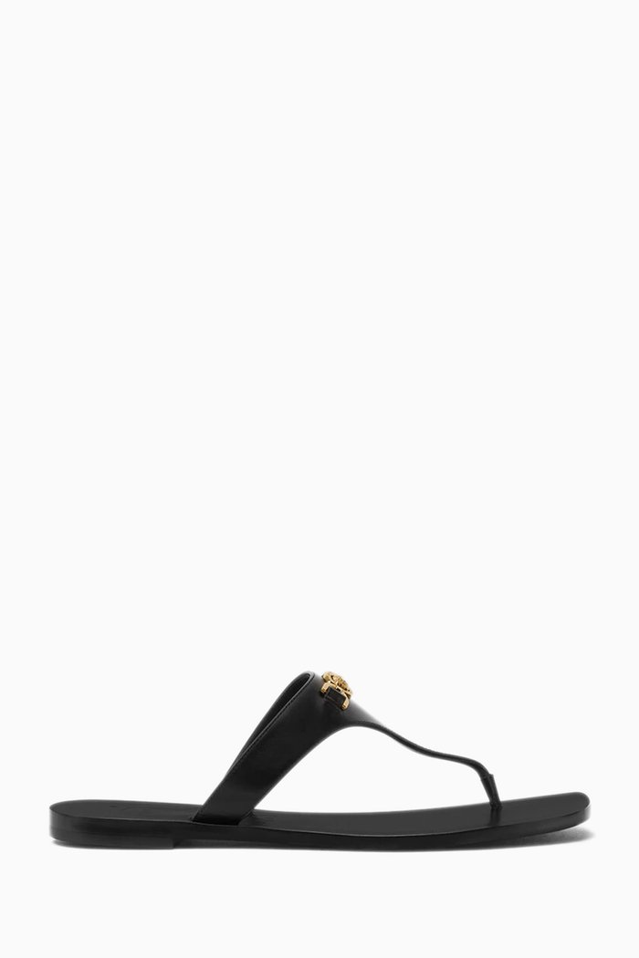 

Medusa '95 Flat Sandals in Calf Leather, Black