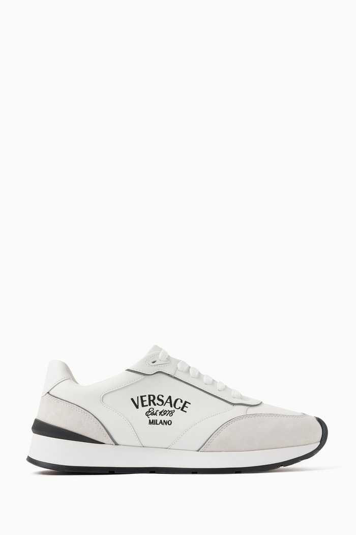 

Runner Sneakers in Leather, White