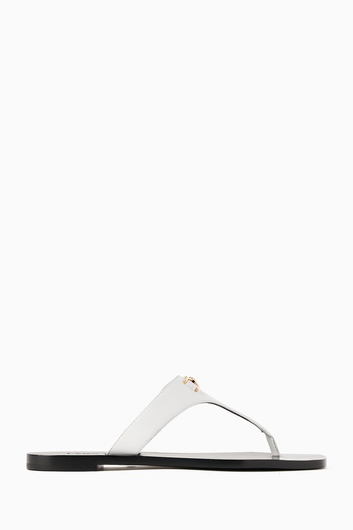 

Medusa '95 Flat Sandals in Leather, White