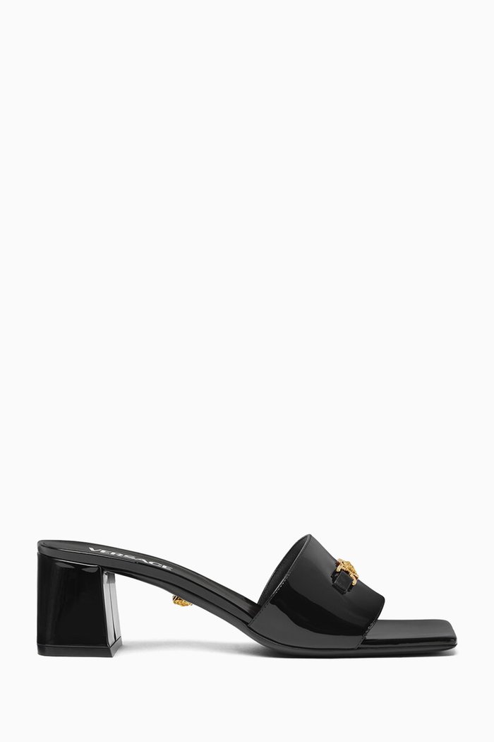 

Medusa '95 Mule Sandals in Patent Leather, Black