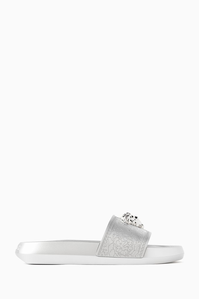 

Medusa Slides in Rubber, Silver