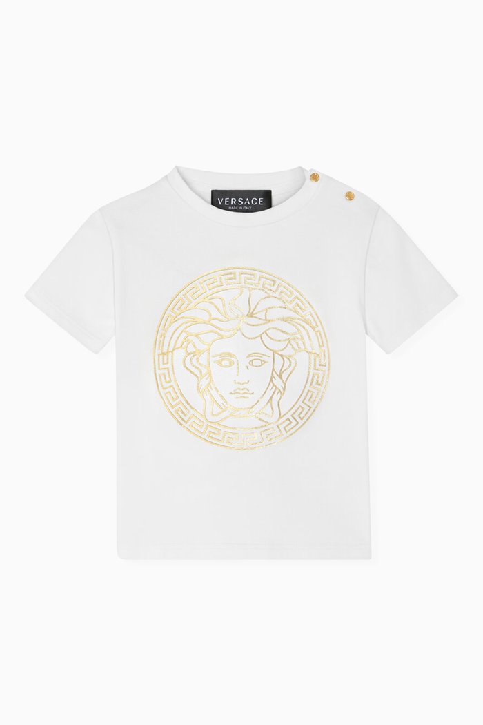 

Medusa-print T-shirt in Stretch Cotton, White