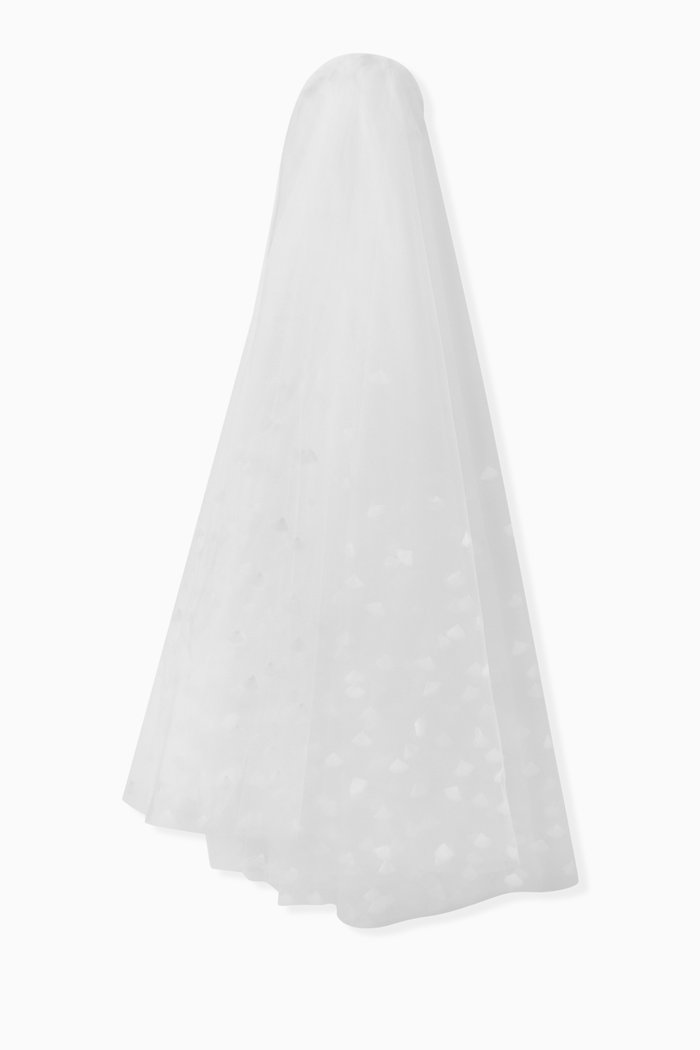 

Scattered Petals Veil in Organza, Neutral