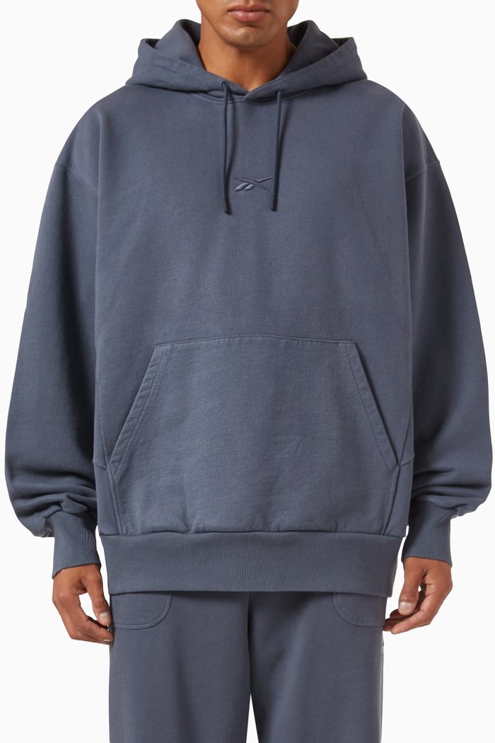

Unisex Oversized Hoodie in Cotton, Blue