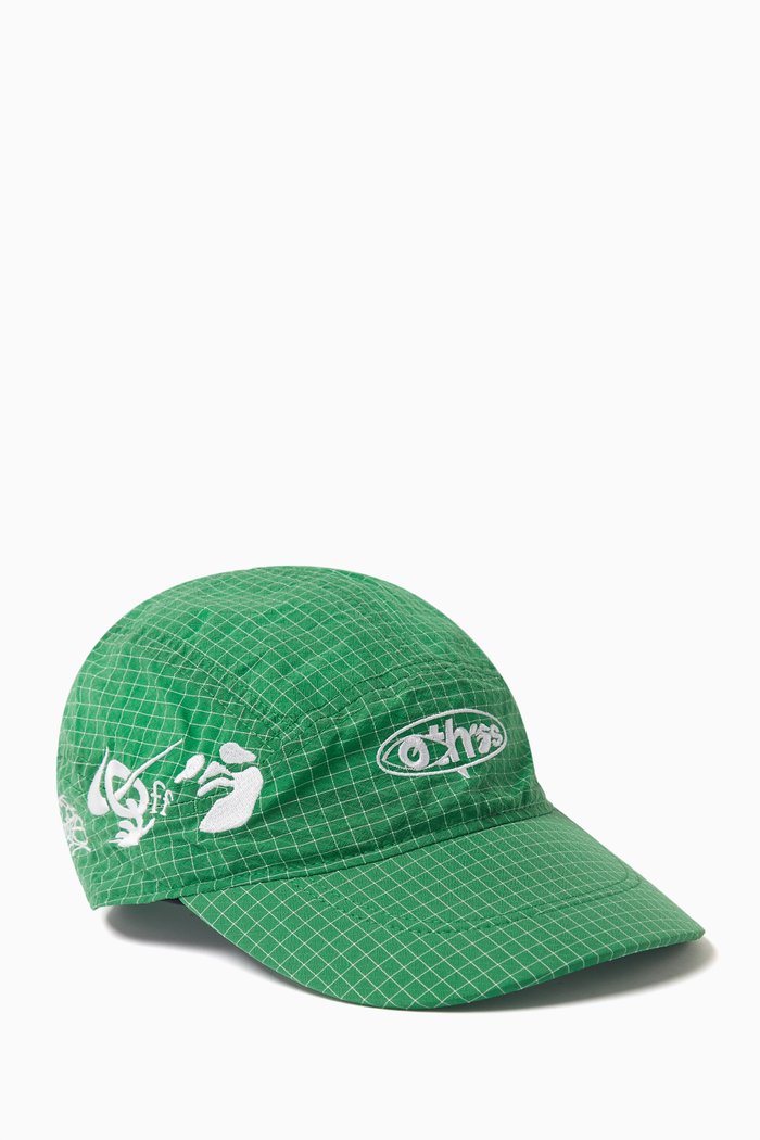 

x Off White Fly Cap in Woven Ripstop, Green