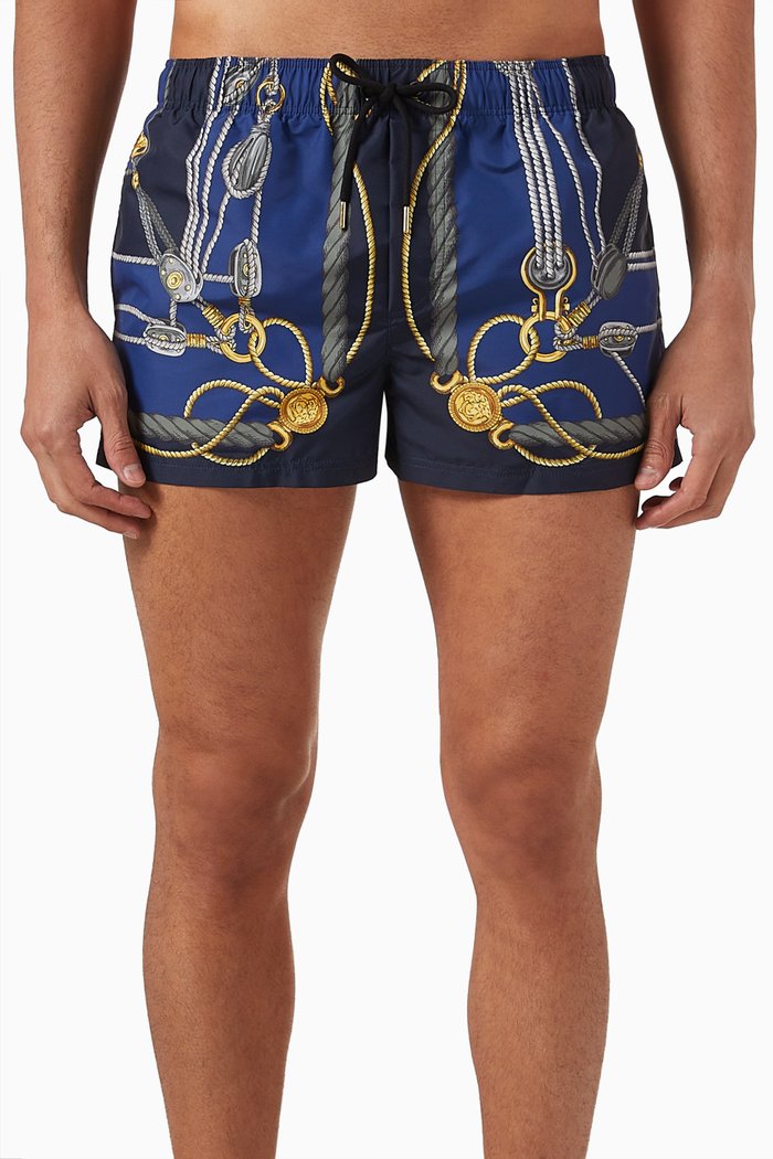 

Versace Nautical Swim Shorts, Blue