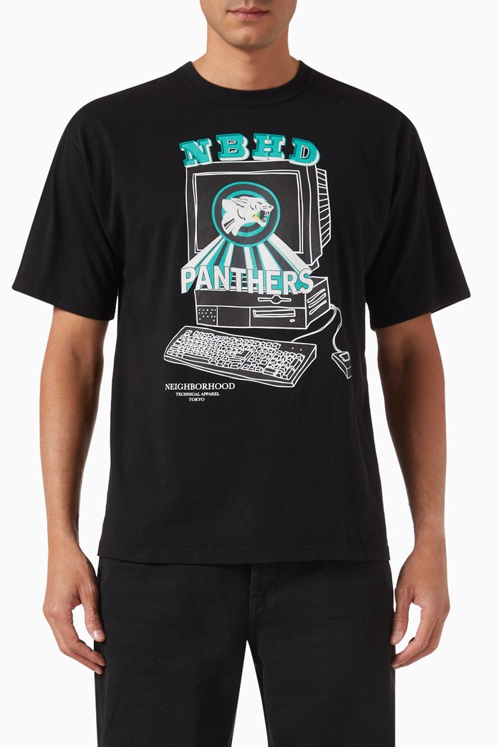 

Printed T-shirt in Cotton-jersey, Black