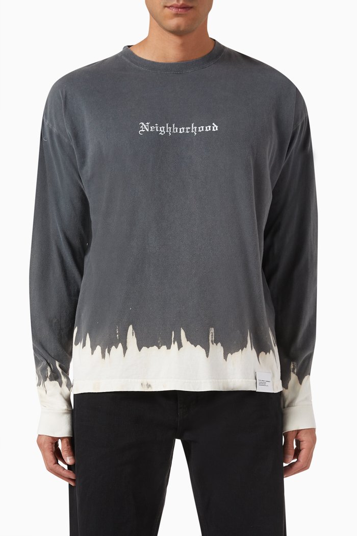 

Savage Long-sleeve T-shirt in Dyed-jersey, Black