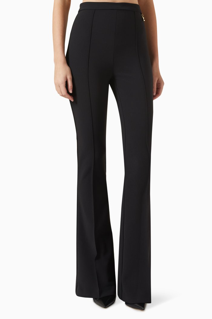 

Slim-fit Pants in Stretch Crêpe, Black