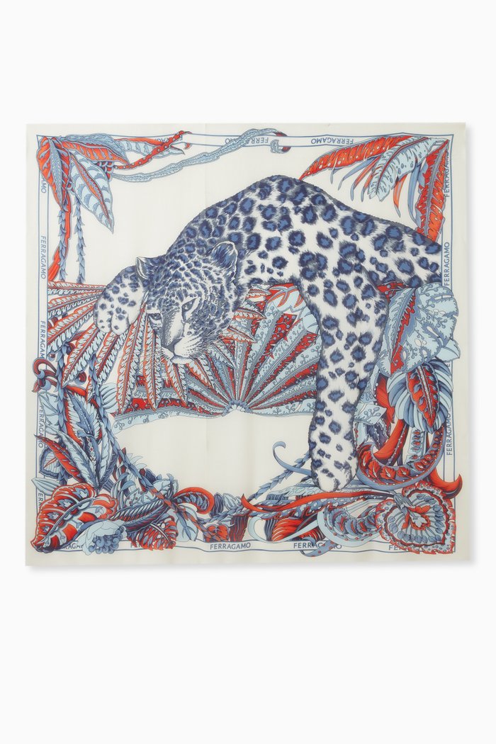 

Togo Print Shawl in Cashmere, White